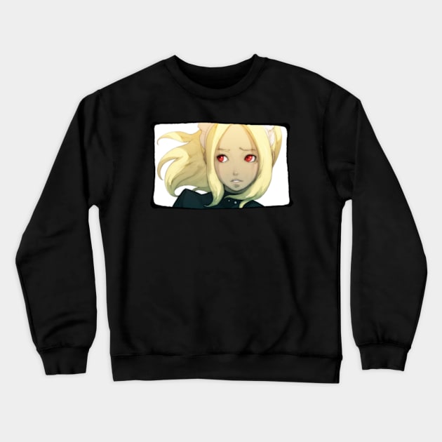 Gravity Rush - Kat Worried Maid Portrait Crewneck Sweatshirt by Gekidami